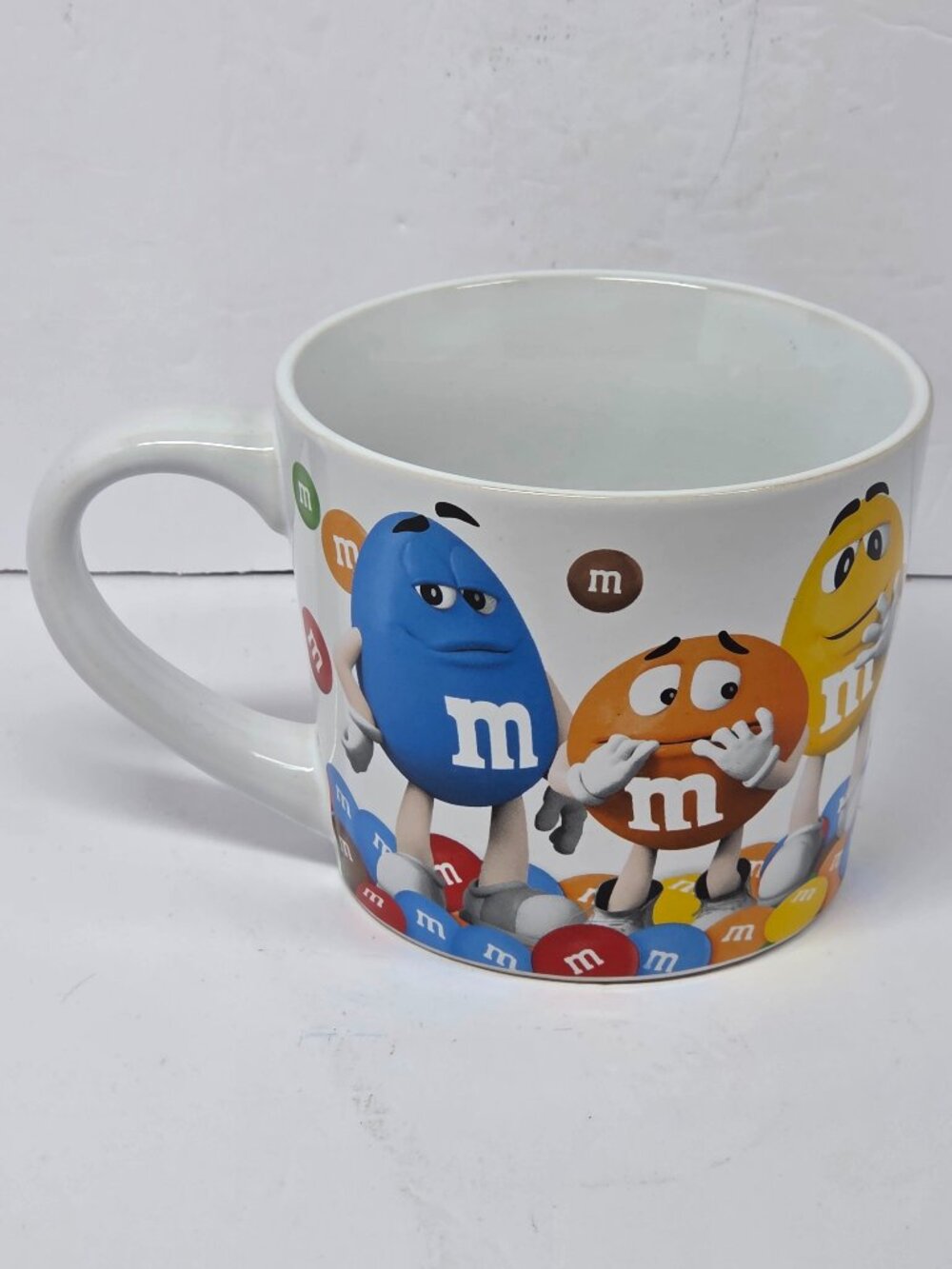 M&Ms Candy Character Crew Coffee Mug Jumbo White Ceramic Mars 2017 Soup Cocoa